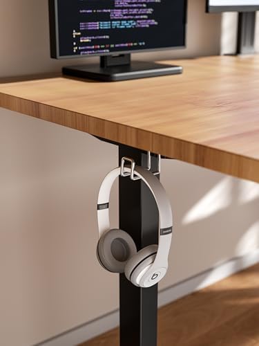 LongKe Electric Standing Desk Frame Adjustable Height  Stand up Home Office Desk Frame  36 to 51 Inches Sit Stand Desk Frame with Memory Preset  White 