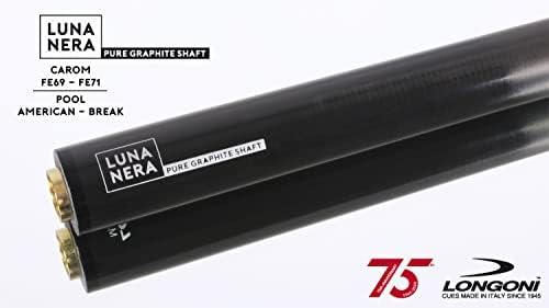 Longoni Luna Nera Carom 3 Cushion FE71 Graphite Cue Shaft Wooden Joint