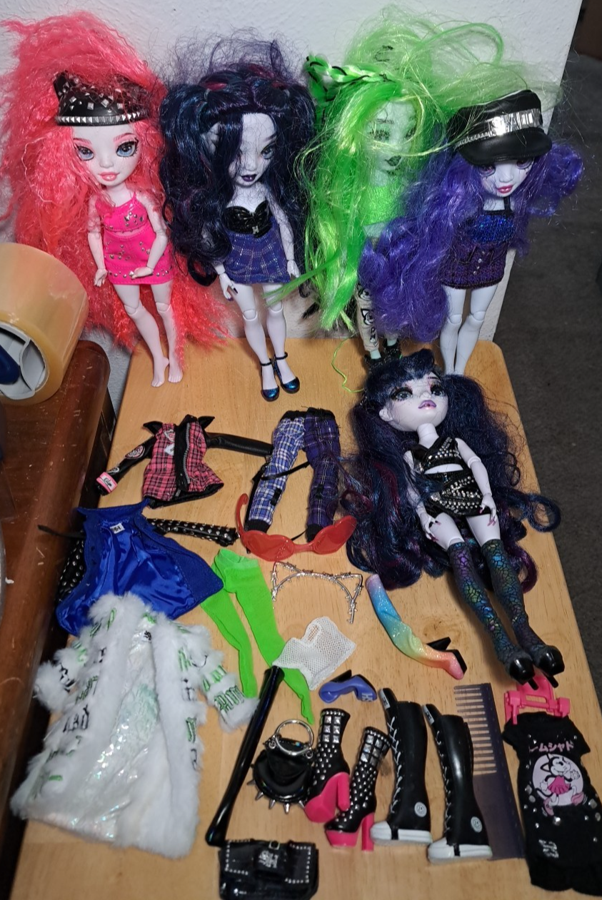 Lot of 5 Shadow High And Rainbow High Doll Clothed Dolls & Accessories