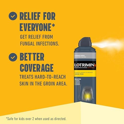 Lotrimin AF Jock Itch Powder Spray  Miconazole Nitrate 2    Treatment of Most Itch  4 6 Ounces  133 Grams  Spray Can  Pack 3 