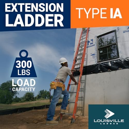 Escalera Louisville de 7 pies de Fibra de vidrio, capacidad de carga de 300 libras, Tipo IA, FS1507