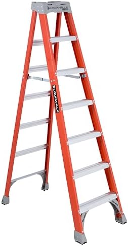Escalera Louisville de 7 pies de Fibra de vidrio, capacidad de carga de 300 libras, Tipo IA, FS1507