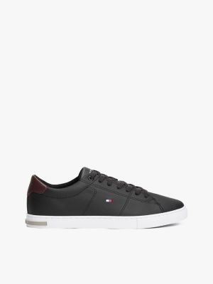 Low Cut Logo Leather Mix Sneaker