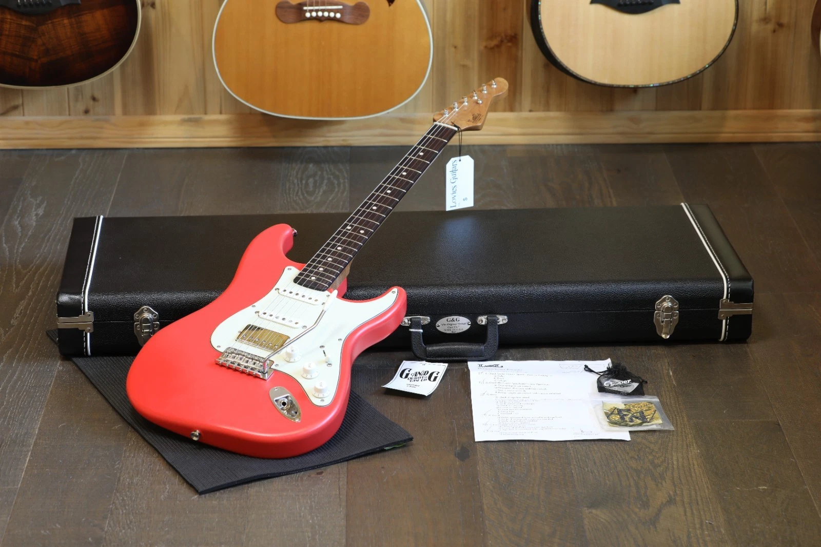 LsL Instruments Saticoy One B HSS Electric Guitar Fiesta Red Satin   OHSC
