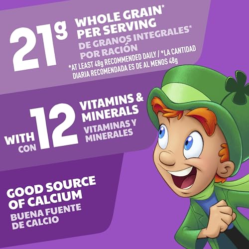Lucky Charms Berry Swirl Breakfast Cereal with Marshmallows  Kids Breakfast Cereal  Made with Whole Grain  10 9 oz  Pack of 2 