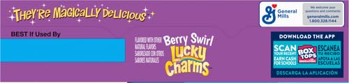 Lucky Charms Berry Swirl Breakfast Cereal with Marshmallows  Kids Breakfast Cereal  Made with Whole Grain  10 9 oz  Pack of 2 
