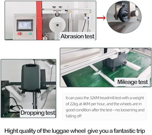 Luggage Wheels Replacement Kit 50mm x 12mm  Suitcase Replacement Wheels with Black Screws Axles Bearings  Repair Suitcase Caster Set for Trolley Bag Travel  8PCS 