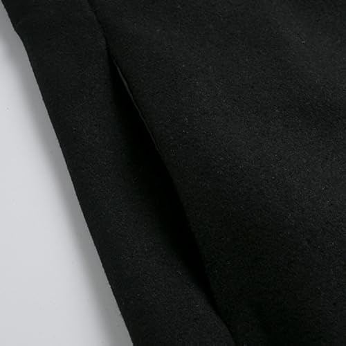 Lus Chic Mens Slim Fit Pea Coat Thick Overcoats Warm Trench Coats Single Breasted Outerwear Casual Business Dress Coat
