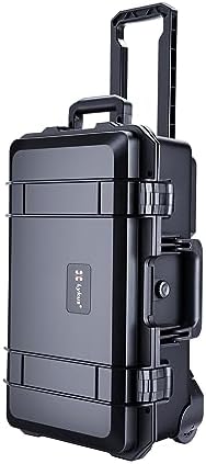 Lykus HC 5120 Waterproof Hard Case with Wheels and Customizable Foam  Interior Size 20 3x11 3x7 3 inch  Suitable for camera  lens  drone  mic  flashlight  projector  electronics  tools  and more