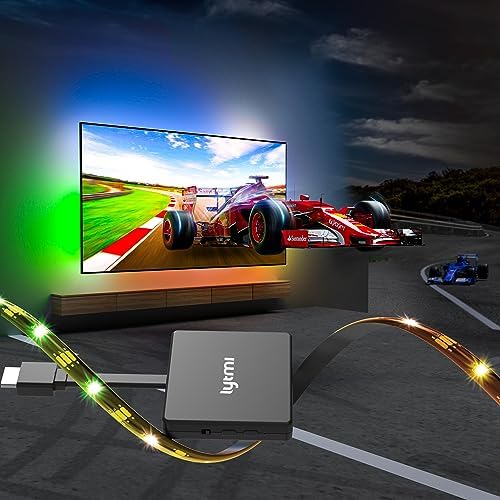 Lytmi TV LED Backlight with HDMI 2 0 Sync Stick Immersive RGBIC Backlight for 25 55 inch TVs Plug and Play Cuttable TV Light Strips Sync TV Lights for Games Music Movies LDD31