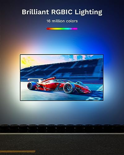 Lytmi TV LED Backlight with HDMI 2 0 Sync Stick Immersive RGBIC Backlight for 25 55 inch TVs Plug and Play Cuttable TV Light Strips Sync TV Lights for Games Music Movies LDD31