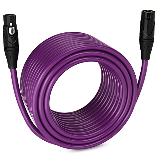 LyxPro 10 Feet XLR Microphone Cable Balanced Male to Female 3 Pin Mic Cord for Powered Speakers Audio Interface Professional Pro Audio Performance and Recording Devices   Pink