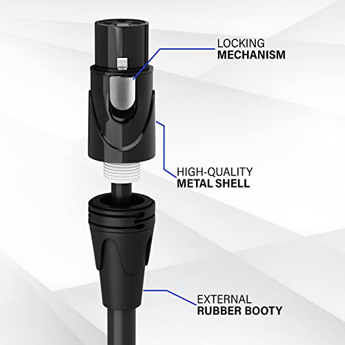 LyxPro 10 Feet XLR Microphone Cable Balanced Male to Female 3 Pin Mic Cord for Powered Speakers Audio Interface Professional Pro Audio Performance and Recording Devices   Pink