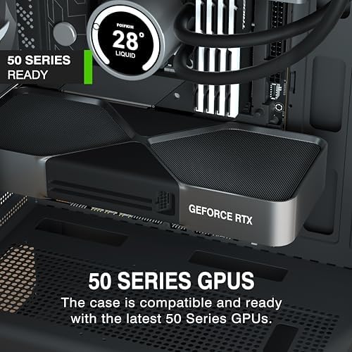 Funda de PC M1 - Panel frontal nogal preinstalado 4 PWM ARGB ventilador, ATX Mid-Tower Gaming PC Case con tipo C, FOIFKIN (negro, M1)