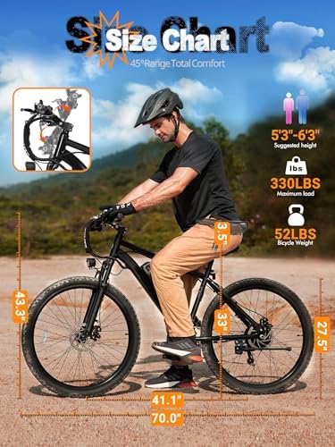M200 Electric Bike for Adults   21 Speed Gear 27 5 Mountain E Bike  1200W Peak Brushless Motor 28MPH  48V 10 4Ah&13Ah Removable Battery  Up to 55 65 Miles Range  Step Over Commuter E MTB  NFC Unlock