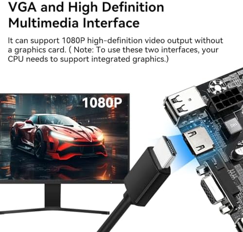 MACHINIST H110 LGA 1151 Motherboard for Intel Core 6th 7th i3/i5/i7  Pentium  Celeron Series CPUs  DDR4  NVME/SATA M 2  PCIe 2 0  SATA 6Gb/s 