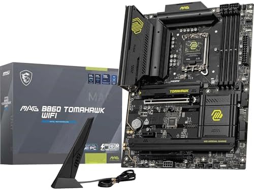 MAG B860 Tomahawk WiFi Motherboard  ATX   Supports Intel Core Ultra Processors  Series 2   LGA 1851   DDR5 Memory Boost 9200  MT/s OC  1 x PCIe 5 0 x16  1 x M 2 Gen5  5G LAN  Wi Fi 7