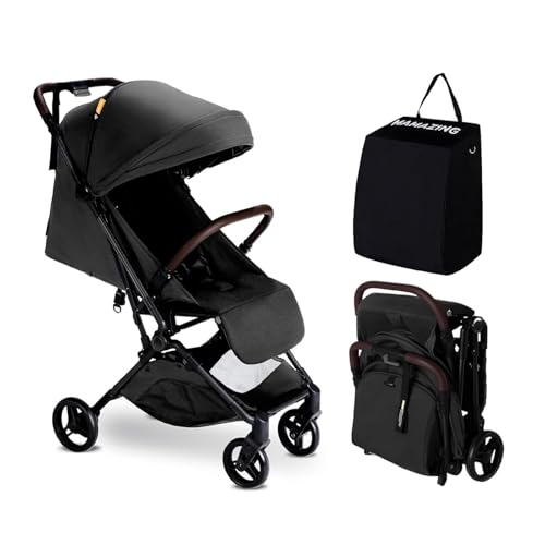 MAMAZING Ultra Air Lightweight Baby Travel Stroller with Carbon Fiber Frame  Compact & Airplane Friendly  One Handed Fold  11 6 lbs  Perfect for Toddlers  Jet