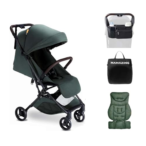 MAMAZING Ultra Air Lightweight Baby Travel Stroller with Carbon Fiber Frame  Compact & Airplane Friendly  One Handed Fold  11 6 lbs  Perfect for Toddlers  Jet