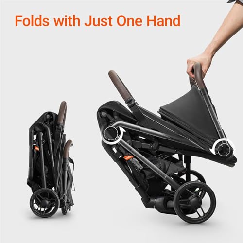 MAMAZING Ultra Air Lightweight Baby Travel Stroller with Carbon Fiber Frame  Compact & Airplane Friendly  One Handed Fold  11 6 lbs  Perfect for Toddlers  Jet