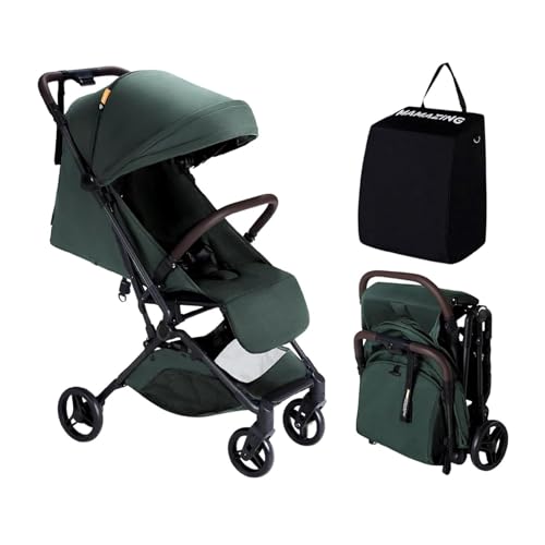 MAMAZING Ultra Air Lightweight Baby Travel Stroller with Carbon Fiber Frame  Compact & Airplane Friendly  One Handed Fold  11 6 lbs  Perfect for Toddlers  Jet