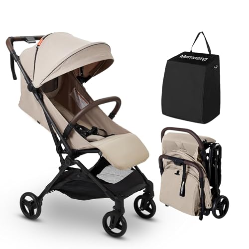 MAMAZING Ultra Air Lightweight Baby Travel Stroller with Carbon Fiber Frame  Compact & Airplane Friendly  One Handed Fold  11 6 lbs  Perfect for Toddlers  Simply Taupe