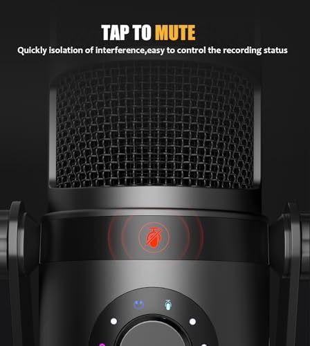 MAONO Dynamic Microphone  USB/XLR Podcast PC Microphone with Software  EQ Tap to Mute  Headphone Jack  Gain Knob & Volume Control  Studio Mic for Broadcast  Recording  Streaming & Gaming  PD400X