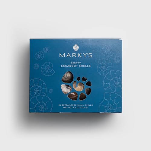 MARKYS Escargot Snails Empty Shells   36 pcs   Extra Large Escargot Shells   Premium Quality   Imported from France