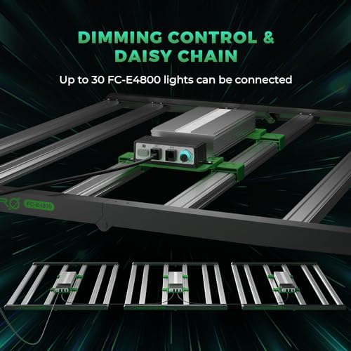 MARS HYDRO 2025 New Version FC E4800 Foldable LED Grow Light 4x4ft Full Spectrum Grow Light Bar 480Watt Plant Growing Light Remote Control
