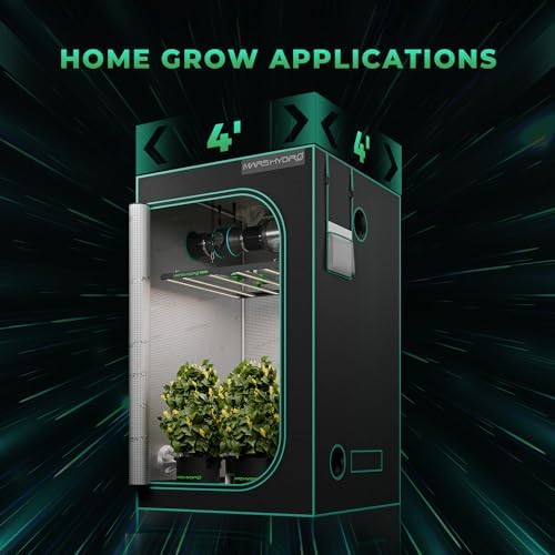 MARS HYDRO 2025 New Version FC E4800 Foldable LED Grow Light 4x4ft Full Spectrum Grow Light Bar 480Watt Plant Growing Light Remote Control