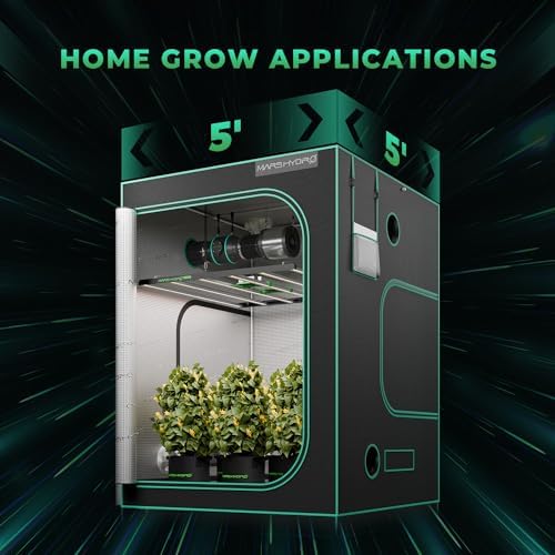 MARS HYDRO 2025 New Version FC E4800 Foldable LED Grow Light 4x4ft Full Spectrum Grow Light Bar 480Watt Plant Growing Light Remote Control