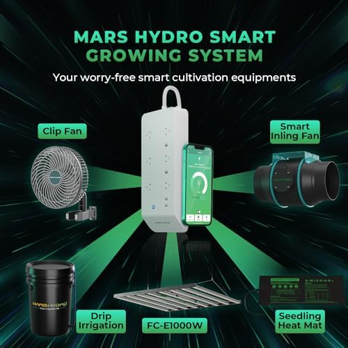 MARS HYDRO 2025 New Version FC E4800 Foldable LED Grow Light 4x4ft Full Spectrum Grow Light Bar 480Watt Plant Growing Light Remote Control