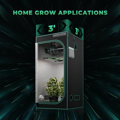 MARS HYDRO 2025 New Version FC E4800 Foldable LED Grow Light 4x4ft Full Spectrum Grow Light Bar 480Watt Plant Growing Light Remote Control