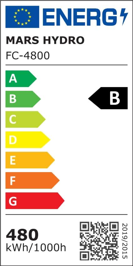 MARS HYDRO FC4800 Samsung LM301H EVO Bar LED Grow Light 4x4  1296 Diodes  with Smart Controller  480W Full Spectrum Foldable Dimmable Daisy Chain Commercial Growing Lights for Indoor Plants