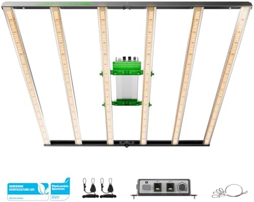 MARS HYDRO FC4800 Samsung LM301H EVO Bar LED Grow Light 4x4  1296 Diodes  with Smart Controller  480W Full Spectrum Foldable Dimmable Daisy Chain Commercial Growing Lights for Indoor Plants