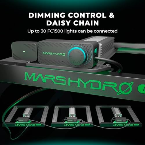 MARS HYDRO FC4800 Samsung LM301H EVO Bar LED Grow Light 4x4  1296 Diodes  with Smart Controller  480W Full Spectrum Foldable Dimmable Daisy Chain Commercial Growing Lights for Indoor Plants