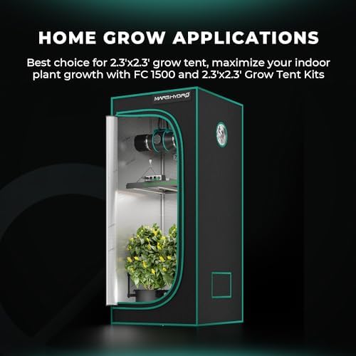 MARS HYDRO FC4800 Samsung LM301H EVO Bar LED Grow Light 4x4  1296 Diodes  with Smart Controller  480W Full Spectrum Foldable Dimmable Daisy Chain Commercial Growing Lights for Indoor Plants