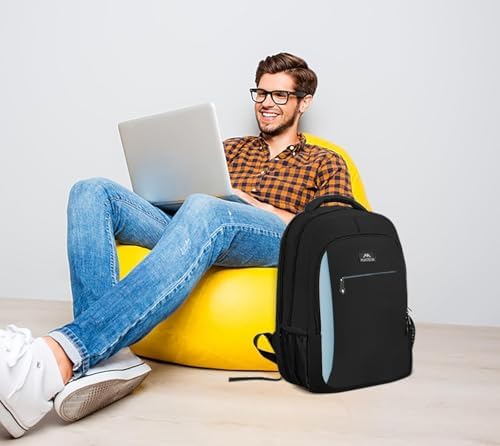 MATEIN Business Laptop Backpack  15 6 Inch Travel Laptop Bag Rucksack with USB Charging Port  Water Resistant Bag Daypack for Work College Computer Men Women Backpack  Black