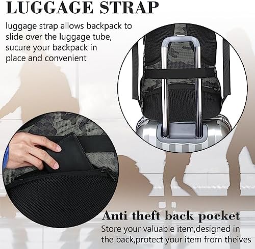 MATEIN Business Laptop Backpack  15 6 Inch Travel Laptop Bag Rucksack with USB Charging Port  Water Resistant Bag Daypack for Work College Computer Men Women Backpack  Black