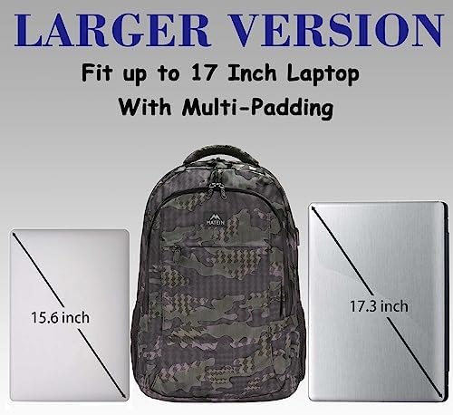 MATEIN Business Laptop Backpack  15 6 Inch Travel Laptop Bag Rucksack with USB Charging Port  Water Resistant Bag Daypack for Work College Computer Men Women Backpack  Black