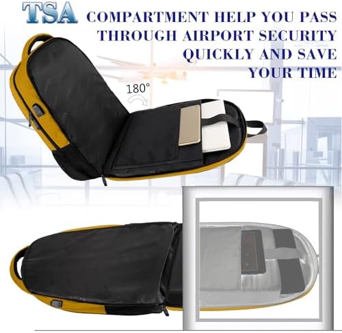 MATEIN Business Laptop Backpack  15 6 Inch Travel Laptop Bag Rucksack with USB Charging Port  Water Resistant Bag Daypack for Work College Computer Men Women Backpack  Black