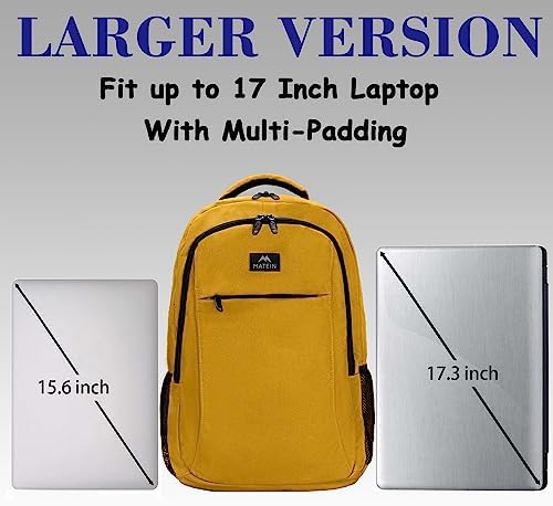 MATEIN Business Laptop Backpack  15 6 Inch Travel Laptop Bag Rucksack with USB Charging Port  Water Resistant Bag Daypack for Work College Computer Men Women Backpack  Black