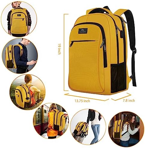 MATEIN Business Laptop Backpack  15 6 Inch Travel Laptop Bag Rucksack with USB Charging Port  Water Resistant Bag Daypack for Work College Computer Men Women Backpack  Black