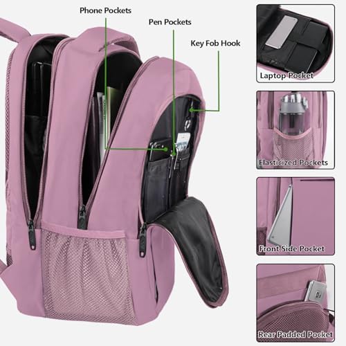 MATEIN Business Laptop Backpack  15 6 Inch Travel Laptop Bag Rucksack with USB Charging Port  Water Resistant Bag Daypack for Work College Computer Men Women Backpack  Black