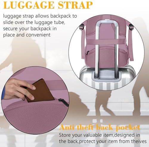 MATEIN Business Laptop Backpack  15 6 Inch Travel Laptop Bag Rucksack with USB Charging Port  Water Resistant Bag Daypack for Work College Computer Men Women Backpack  Black