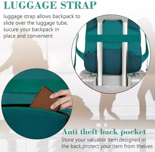 MATEIN Business Laptop Backpack  15 6 Inch Travel Laptop Bag Rucksack with USB Charging Port  Water Resistant Bag Daypack for Work College Computer Men Women Backpack  Black