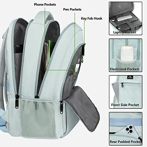 MATEIN Business Laptop Backpack  15 6 Inch Travel Laptop Bag Rucksack with USB Charging Port  Water Resistant Bag Daypack for Work College Computer Men Women Backpack  Black