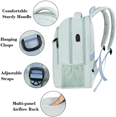 MATEIN Business Laptop Backpack  15 6 Inch Travel Laptop Bag Rucksack with USB Charging Port  Water Resistant Bag Daypack for Work College Computer Men Women Backpack  Black