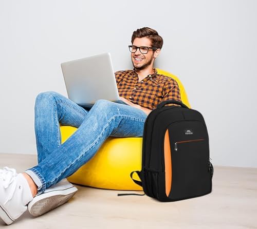 MATEIN Business Laptop Backpack  15 6 Inch Travel Laptop Bag Rucksack with USB Charging Port  Water Resistant Bag Daypack for Work College Computer Men Women Backpack  Black