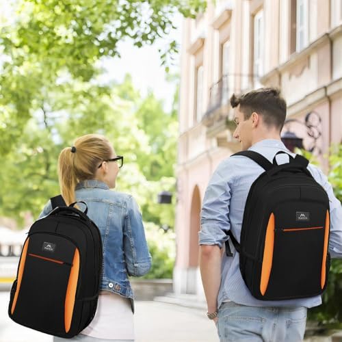 MATEIN Business Laptop Backpack  15 6 Inch Travel Laptop Bag Rucksack with USB Charging Port  Water Resistant Bag Daypack for Work College Computer Men Women Backpack  Black